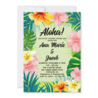 Invitation pour une fête de couples Aloha Luau