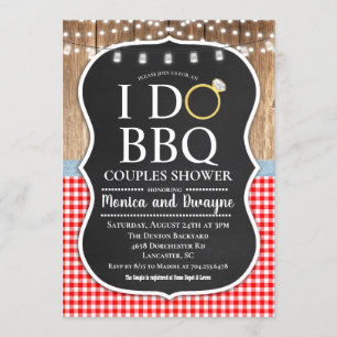 Invitation pour une fête de couples BBQ "Je dis ou