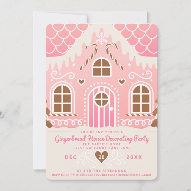 Invitation pour une fête de décoration de maison e (Devant)