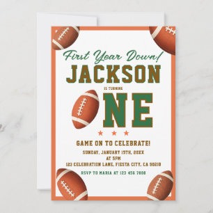Invitation pour une fête de football de première a
