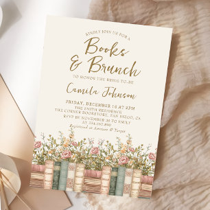 Invitation pour une fête de mariage Books and Brun
