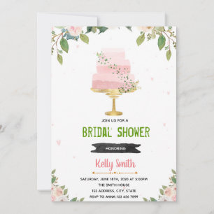 Invitation pour une fête de mariage gâteau d'amour