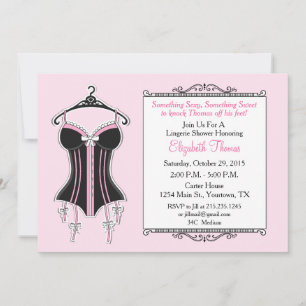 Invitation pour une fête de mariage lingerie