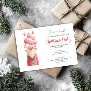 Invitation pour une fête de Noël avec un père Noël
