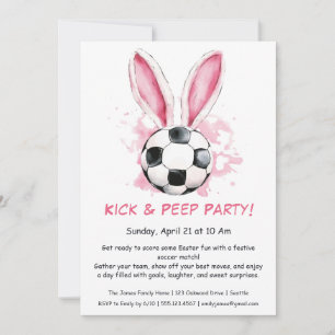Invitation pour une fête de Pâques Kick & Peep – F