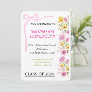Invitation pour une fête de remise des diplômes av