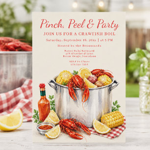 Invitation pour une fête d'ébullition de crevettes