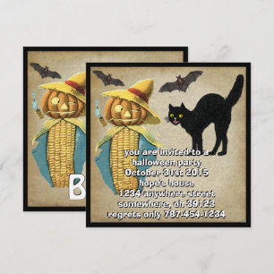 Invitation pour une fête d'Halloween avec une chau
