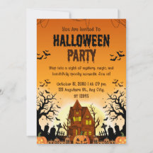 Invitation pour une fête d'Halloween de découpage 