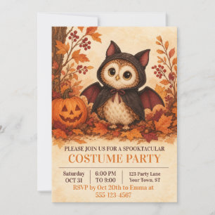Invitation pour une fête d'Halloween tenue avec un