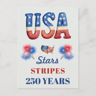 Invitation pour une fête du 4 juillet rouge, blanc