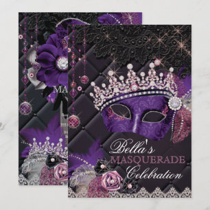 Invitation pour une fête masquée de mes quince ans