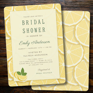 Invitation pour une fête prénuptiale au citron d'A