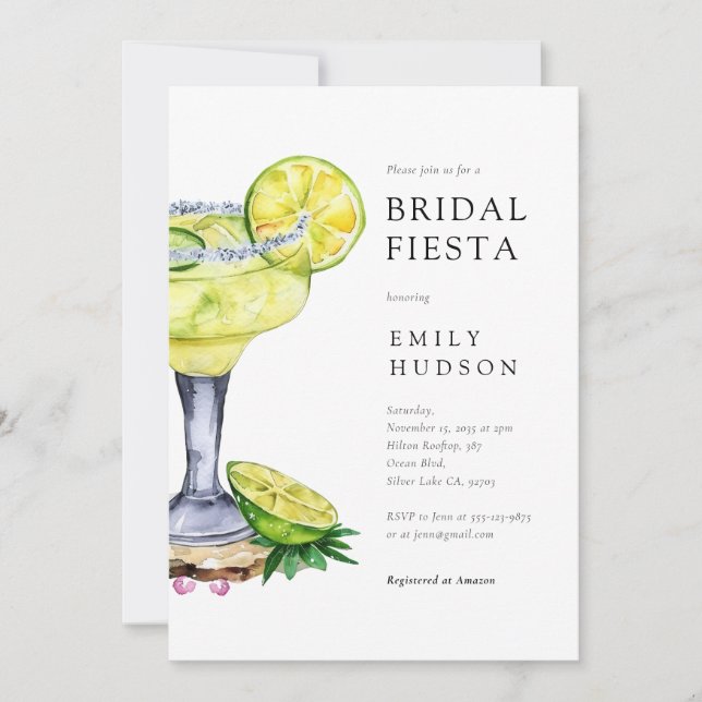 Invitation pour une fête prénuptiale Fiesta Margar (Devant)