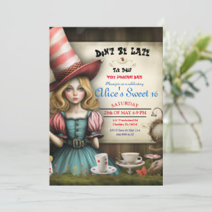 Invitation pour une fête sucrée 16 ans sur le thèm