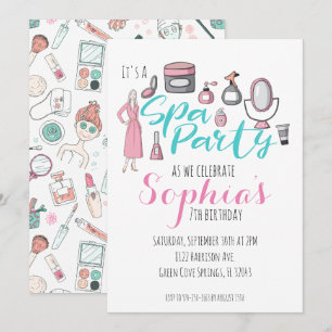 Invitation pour une fête sur le thème de Spa