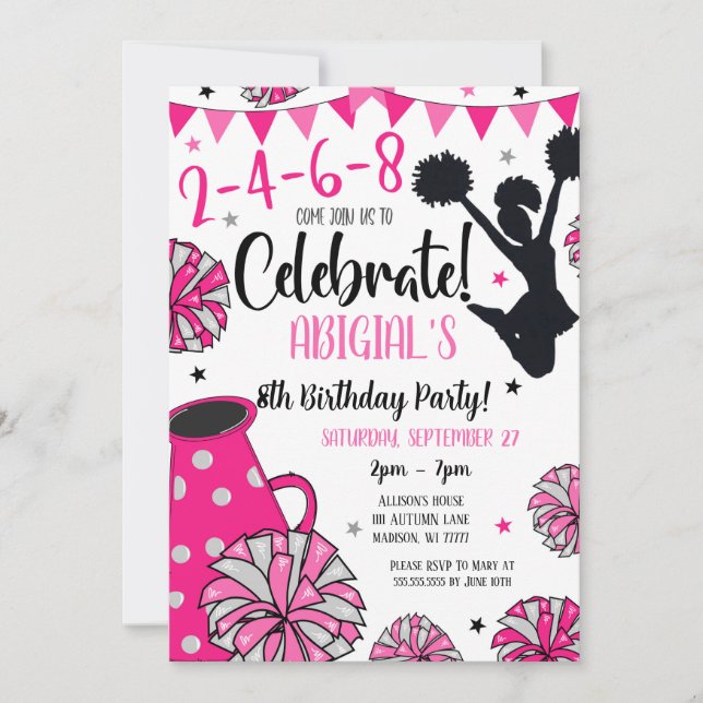 Invitation pour une pom-pom girl (Devant)