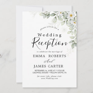 Invitation pour une réception de mariage à l'éléga