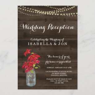 Invitation pour une réception de mariage de Noël r