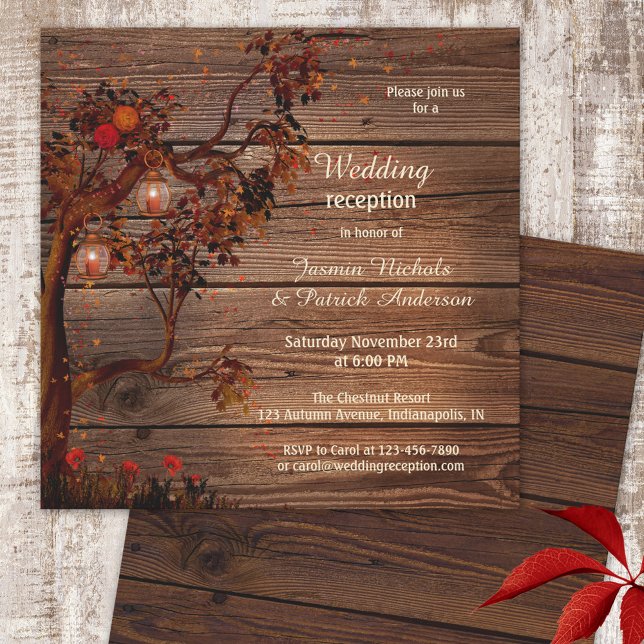 Invitation pour une réception de mariage romantiqu (Créateur téléchargé)