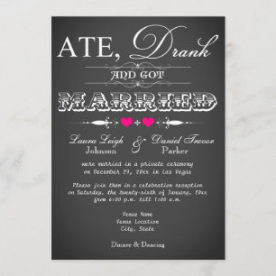 Invitation pour une réception de mariage uniquemen