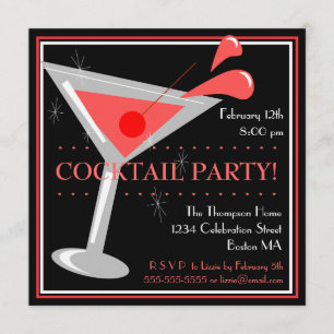 Invitation pour une soirée cocktail au Martini Rou