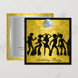 Invitation pour une soirée d'anniversaire Disco 70