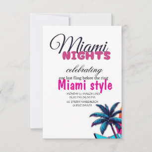 Invitation pour une soirée d'anniversaire Miami Ni