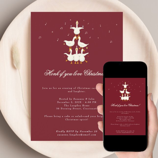 Invitation pour une soirée de chants de Noël avec  (Créateur téléchargé)