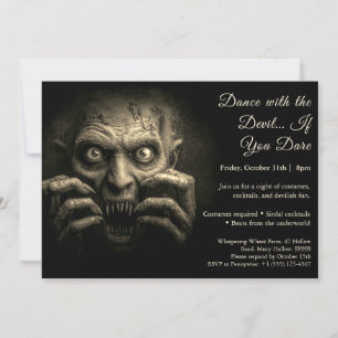 Invitation pour une soirée de costumes d'Halloween