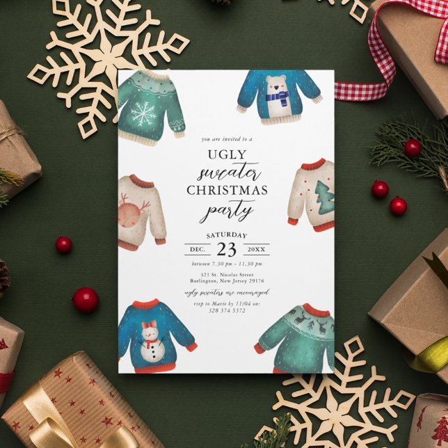 Invitation pour une soirée de Noël au pull moche (Créateur téléchargé)