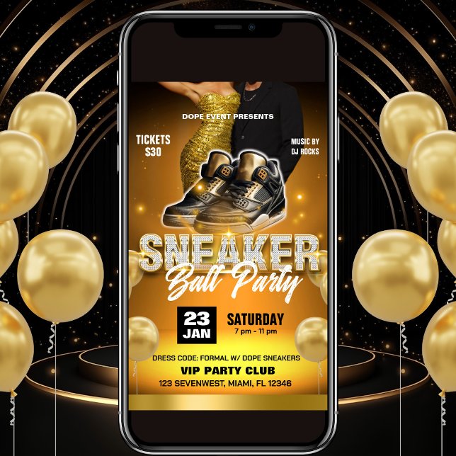 Invitation pour une soirée de Sneaker Ball (Créateur téléchargé)