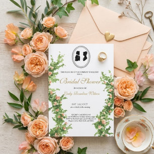 Invitation pour une soirée de thé florale Régence 