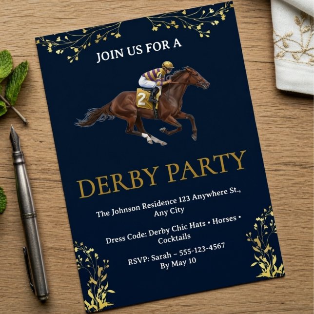 Invitation pour une soirée Derby de course de chev (Créateur téléchargé)