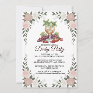 Invitation pour une soirée Derby Floral et design