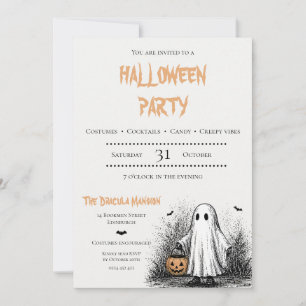 Invitation pour une soirée d'Halloween effrayante