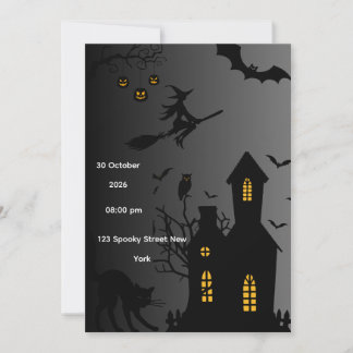 Invitation pour une soirée d'Halloween effrayante 