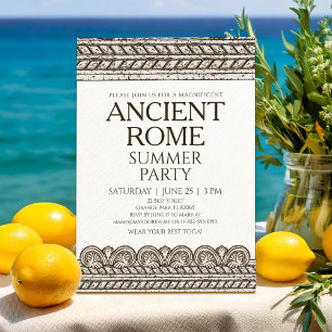 Invitation pour une soirée en toge romaine avec él