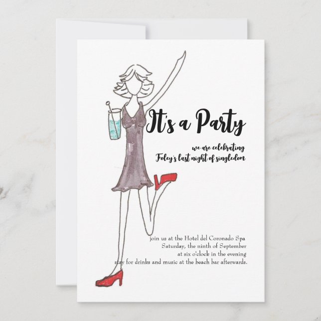 Invitation pour une soirée entre filles (Devant)