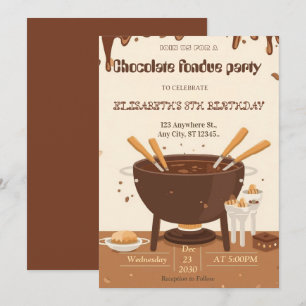 Invitation pour une soirée fondue pour les amateur