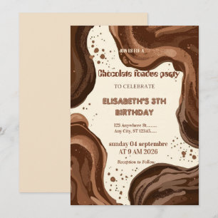 Invitation pour une soirée fondue pour les amoureu