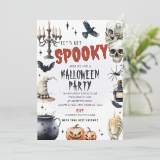 Invitation pour une soirée Halloween ensorcelée go