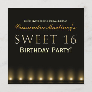 Invitation pour une soirée Hollywood Black Gold SW