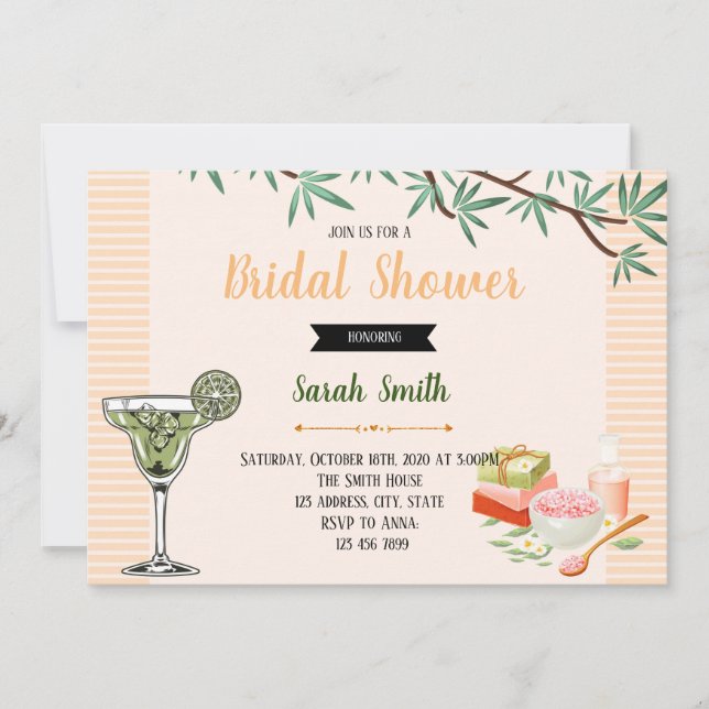 Invitation pour une soirée mini-visage Margarita (Devant)