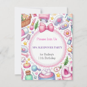 Invitation pour une soirée pyjama d'anniversaire a