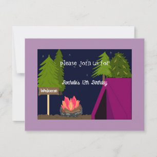 Invitation pour une soirée pyjama d'anniversaire d