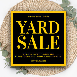 Invitation pour vente de yard moderne