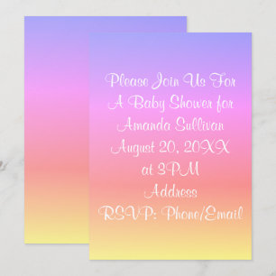 Invitation Pourpre bleu 4Amand d'arc-en-ciel de rose en