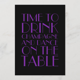 Invitation pourpre d'anniversaire d'aileron