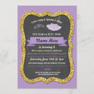 Invitation pourpre d'anniversaire de parties